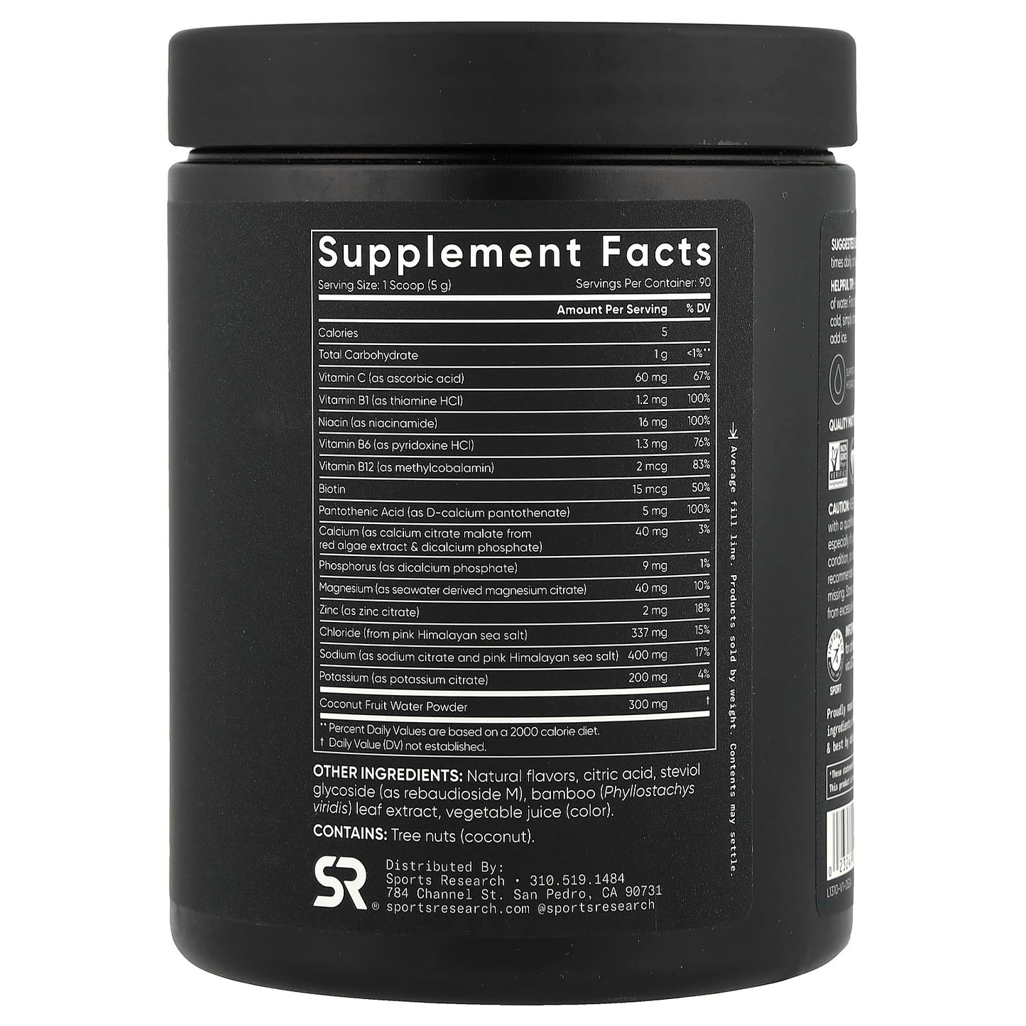 Sports Research, Hydrate Electrolytes, Passion Fruit, 15.87 oz (450 g)