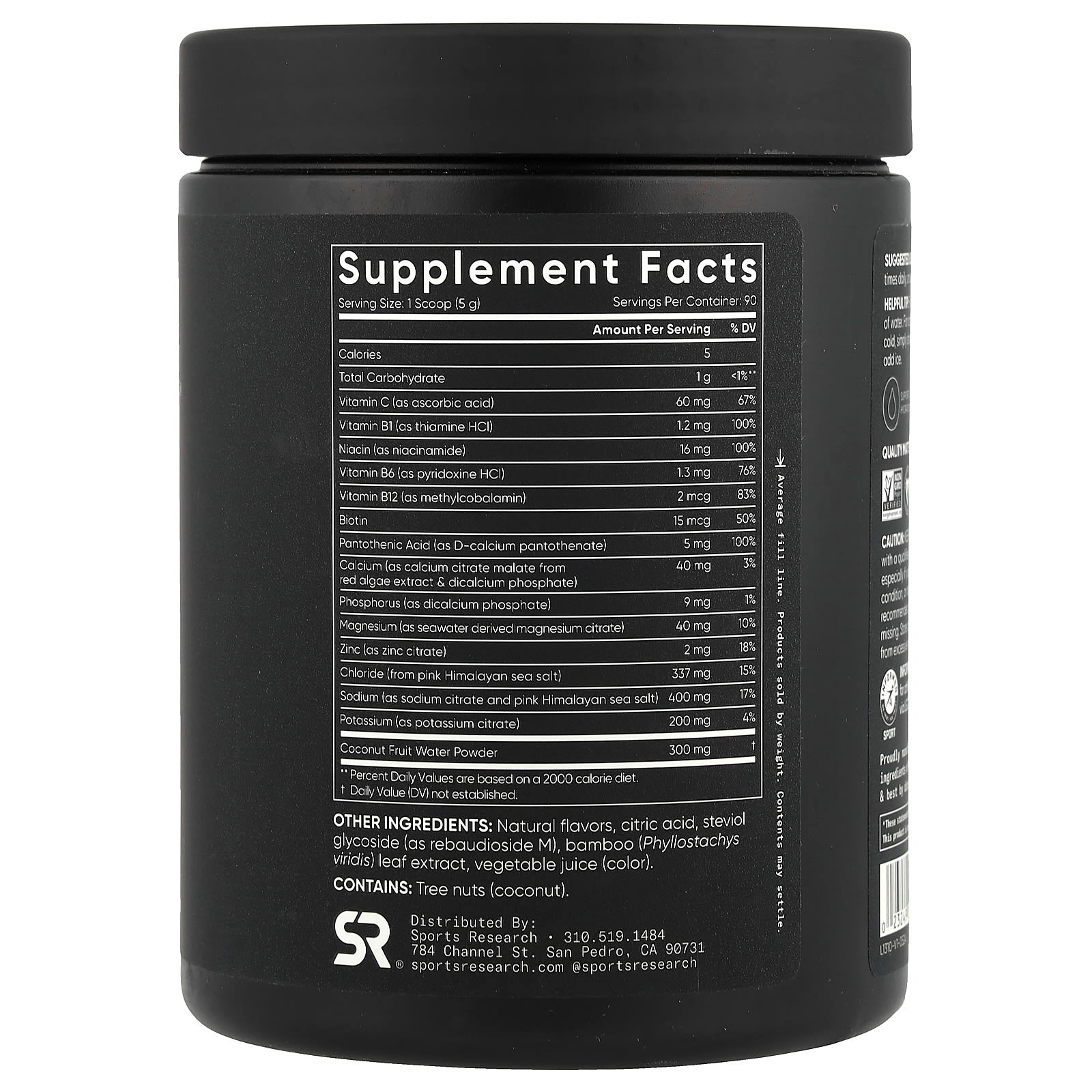 Sports Research, Hydrate Electrolytes, Passion Fruit, 15.87 oz (450 g)