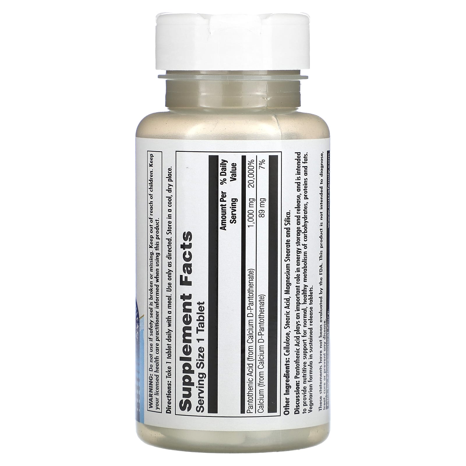 KAL, Pantothenic Acid, 50 Tablets - Image 2