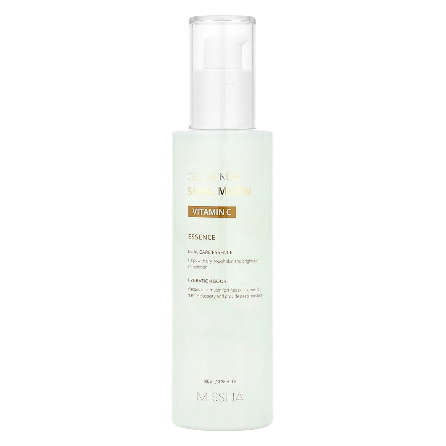 Missha, Cell Renew Snail Mucin, Vitamin C Essence, 3.38 fl oz (100 ml) - Image 1