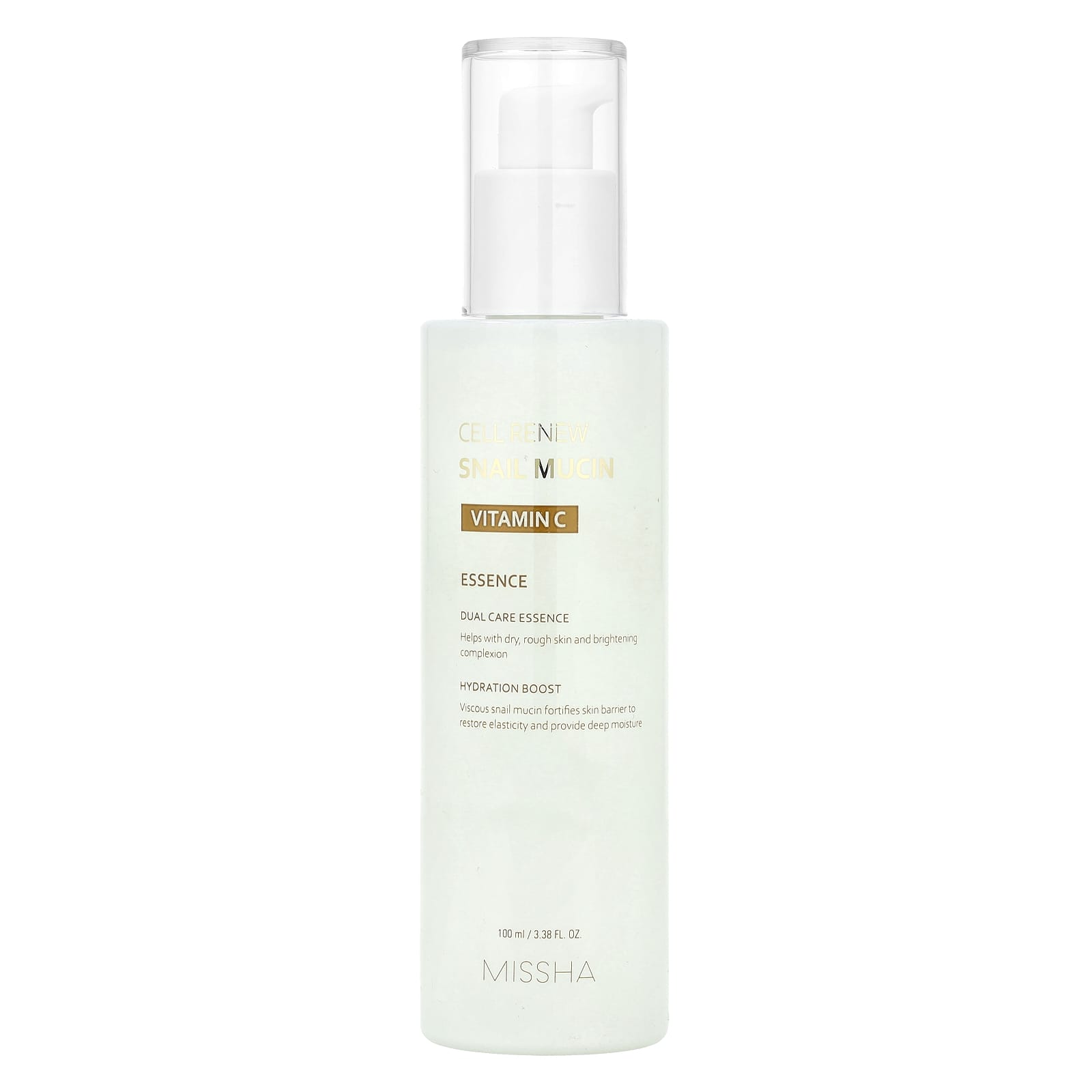 Missha, Cell Renew Snail Mucin, Vitamin C Essence, 3.38 fl oz (100 ml) - Image 1
