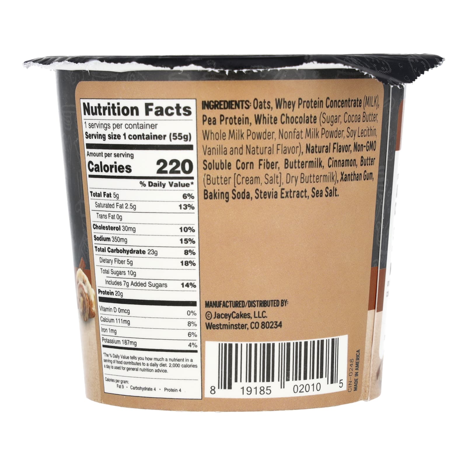 FlapJacked Cinnamon Roll Mighty Muffin, 20g Protein, 7g Sugar, 30 Sec - Image 2