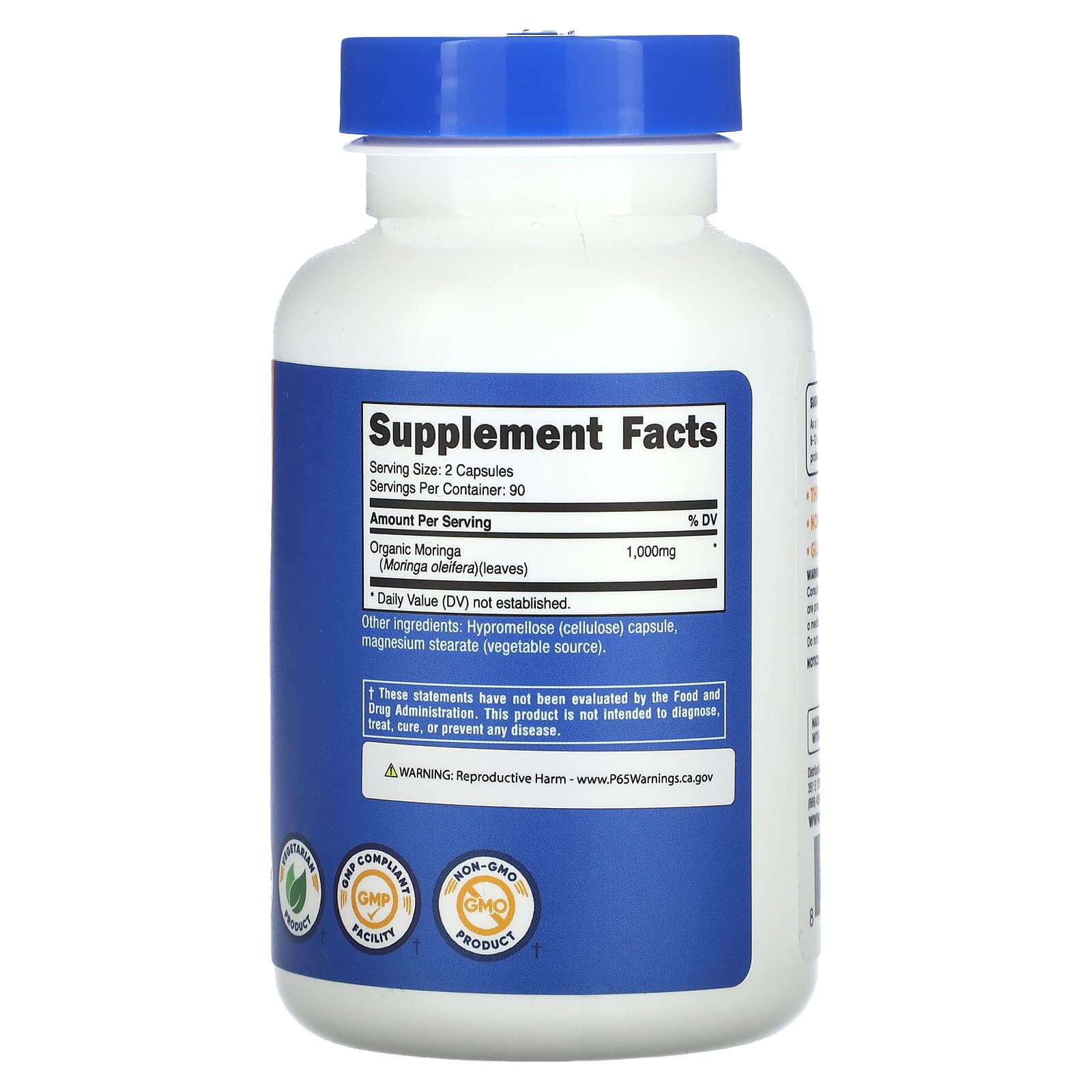 Nutricost, Moringa, 180 Capsules (500 mg per Capsule) - Image 2