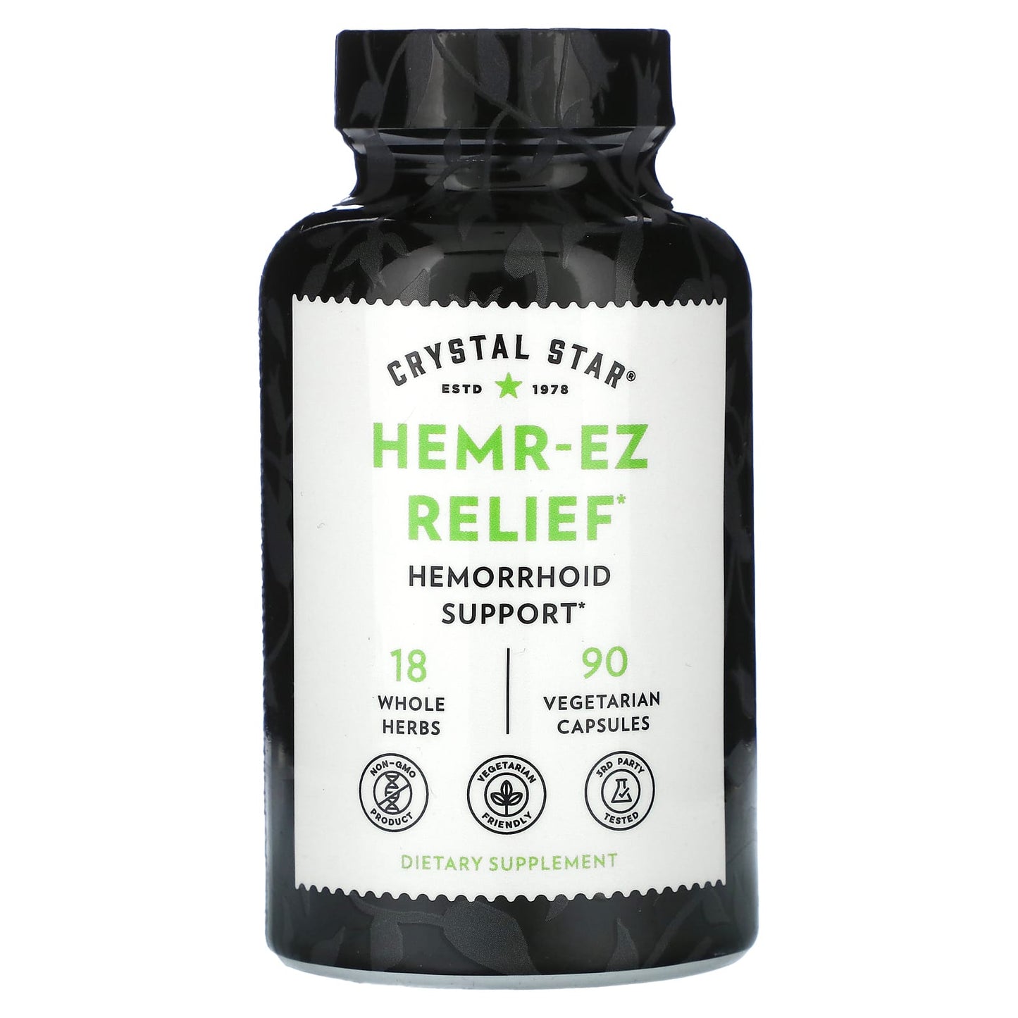 Crystal Star Hemorrhoid Relief Supplement, 90 Capsules - Image 1
