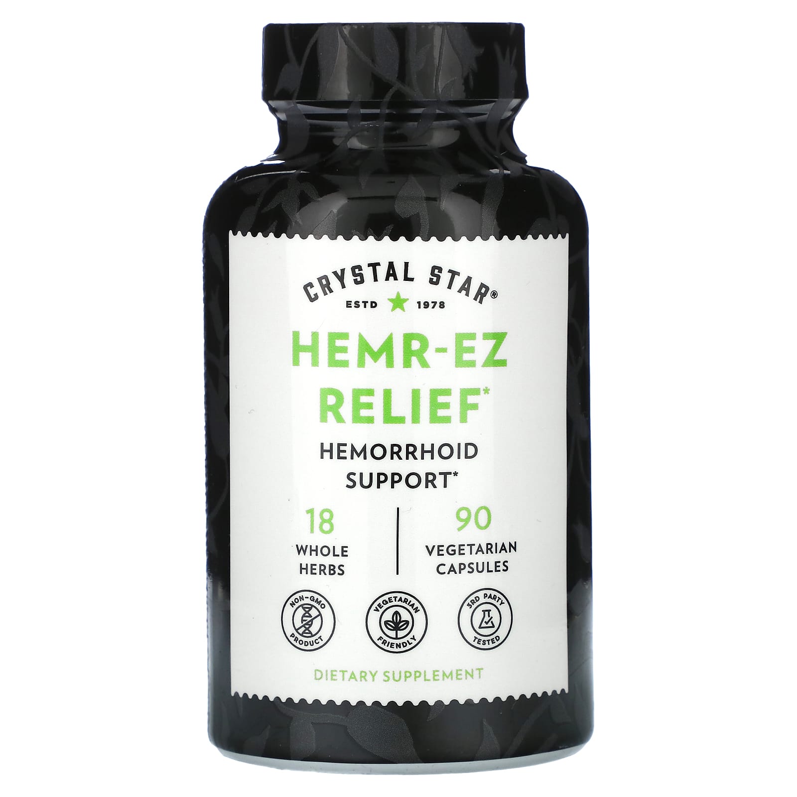 Crystal Star Hemorrhoid Relief Supplement, 90 Capsules - Image 1