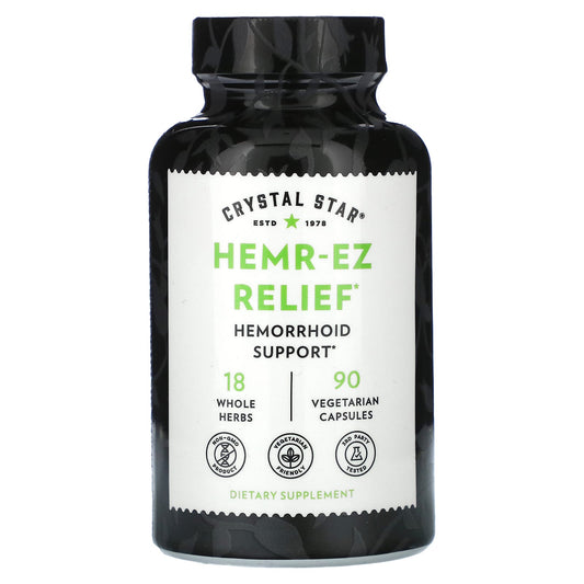 Crystal Star Hemorrhoid Relief Supplement, 90 Capsules - Image 1