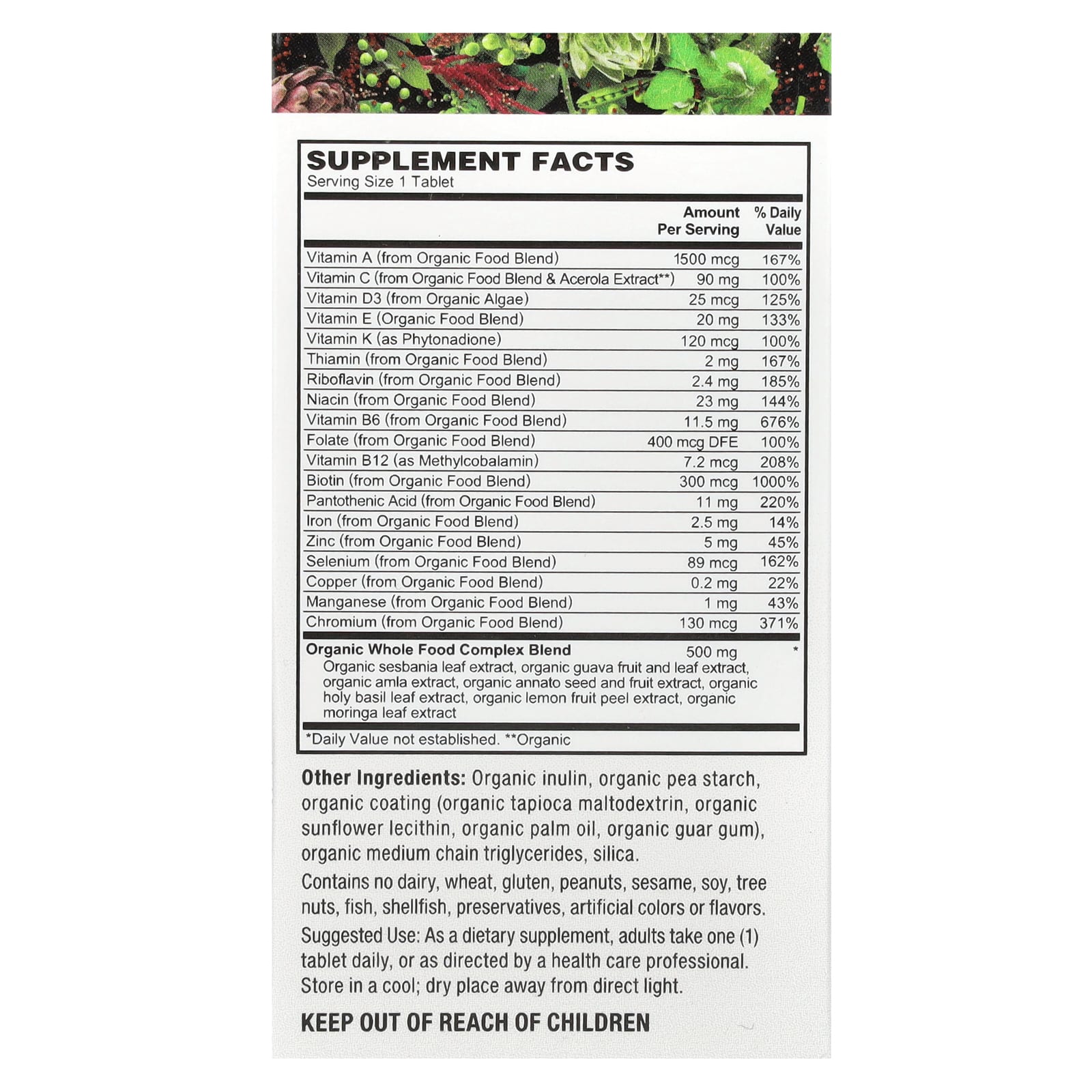 PlantFusion, Men's One-A-Day Multivitamin, 30 Vegan Tablets - Image 2