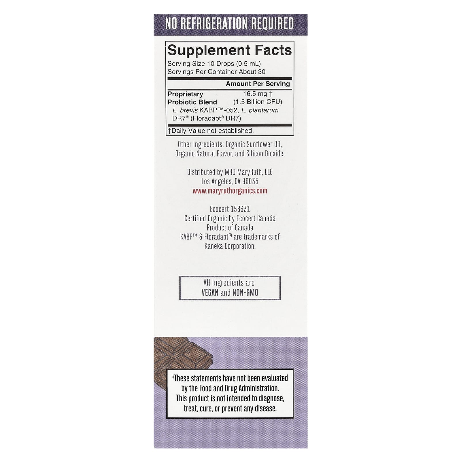 MaryRuth's, Organic Women's Precision Probiotic, Liquid Drops, Chocolate , 1.5 Billion CFU , 0.5 fl oz (15 ml) - Image 2
