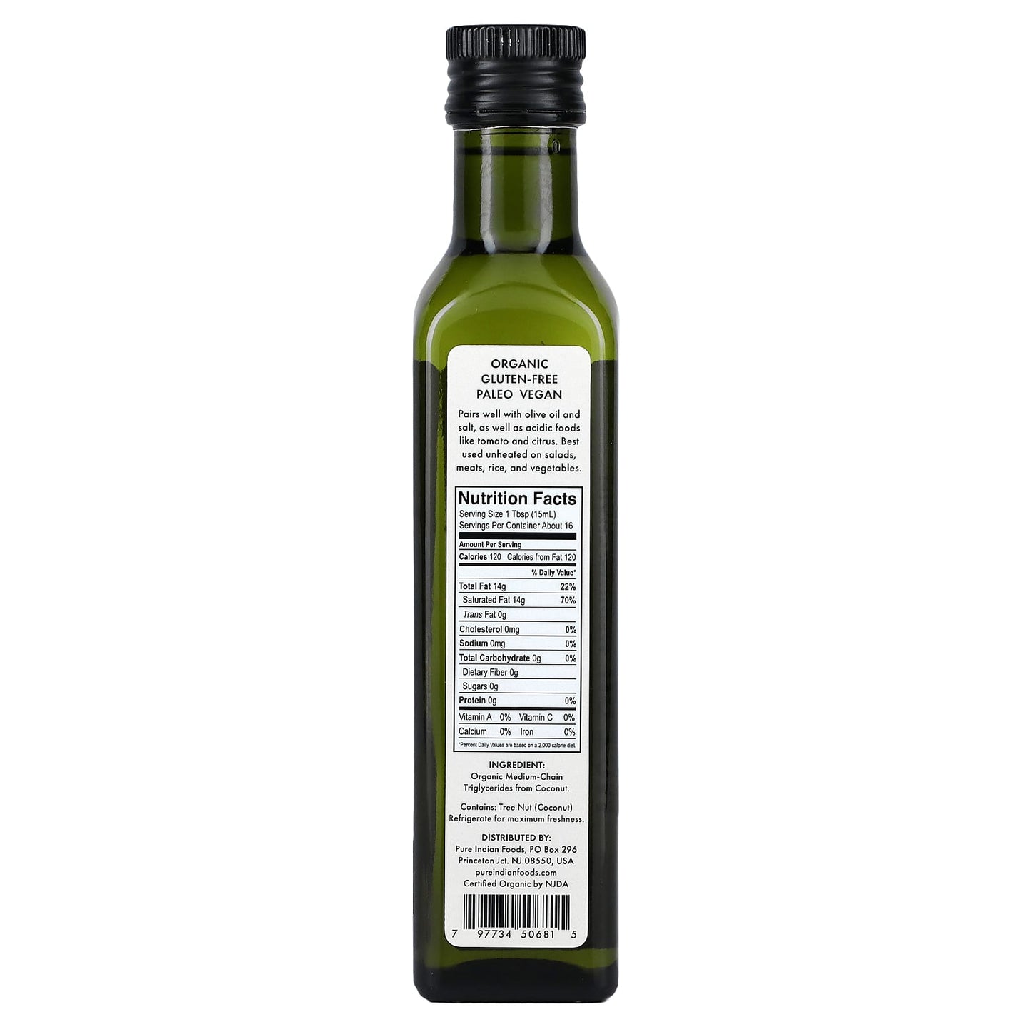 Pure Indian Foods, MCT Oil, 250 ml - Image 2
