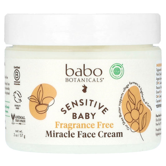 Sensitive Baby Face Cream - Fragrance Free, Vegan, Cruelty-Free - Image 1