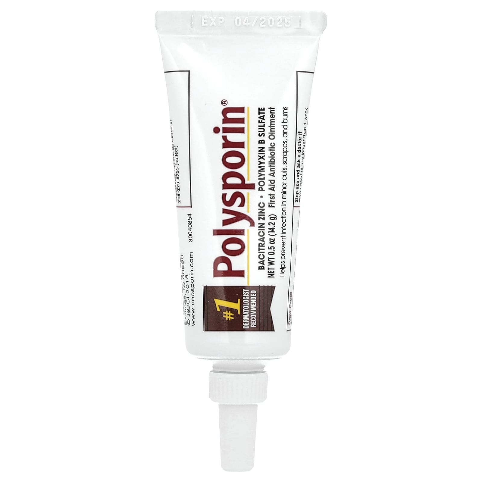Polysporin, Antibiotic Ointment, 0.5 oz (14.2 g) - Image 1
