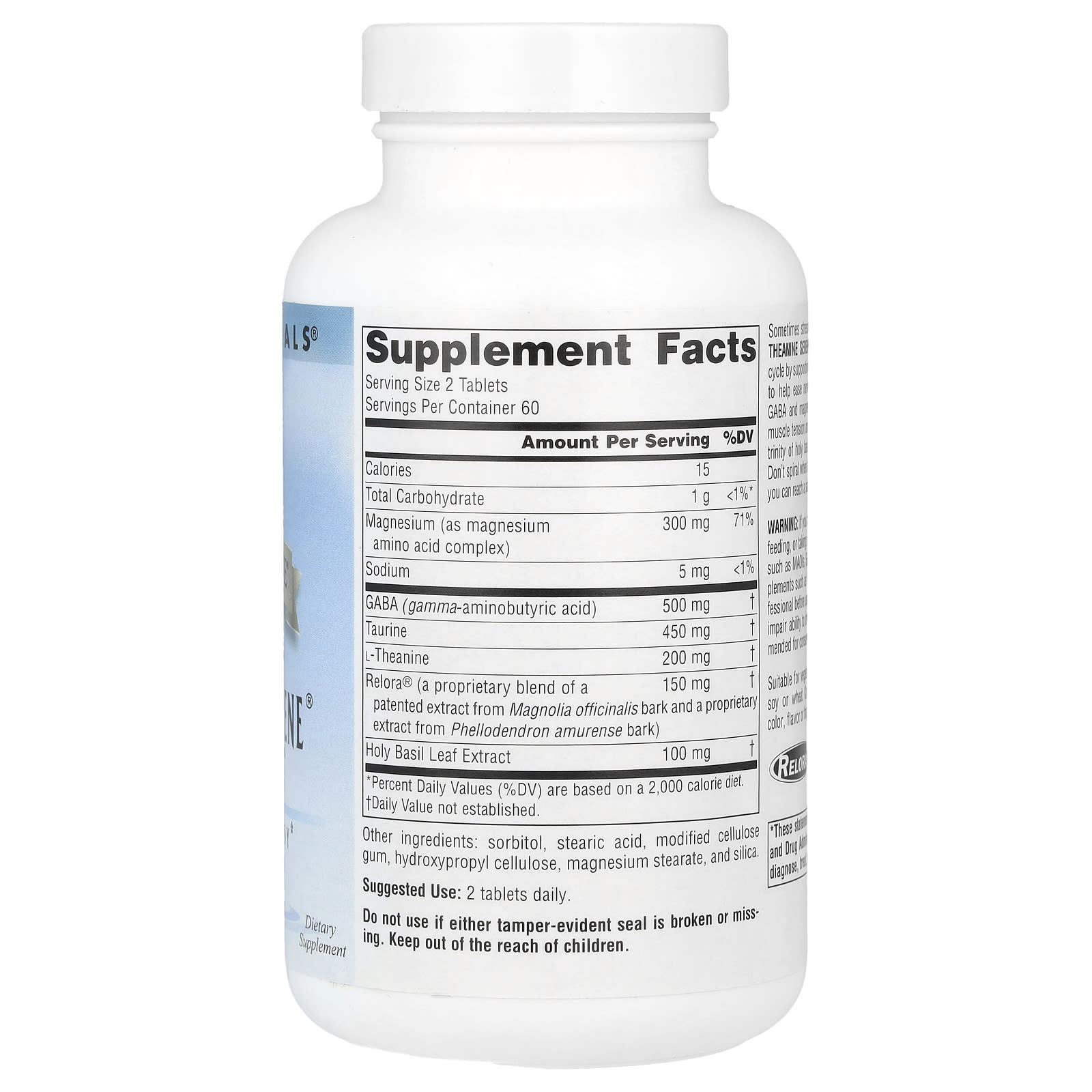 Source Naturals, Serene Science®, Theanine Serene® With Relora®, 120 Tablets - Image 2