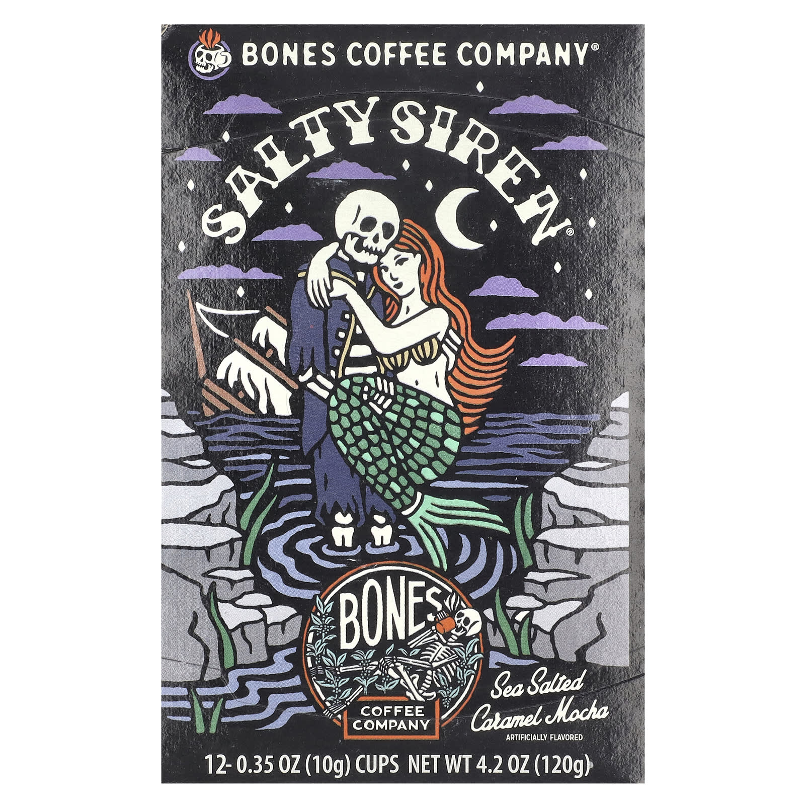 Bones Coffee Company Salty Siren Sea Salted Caramel Mocha Coffee Cups - Image 1