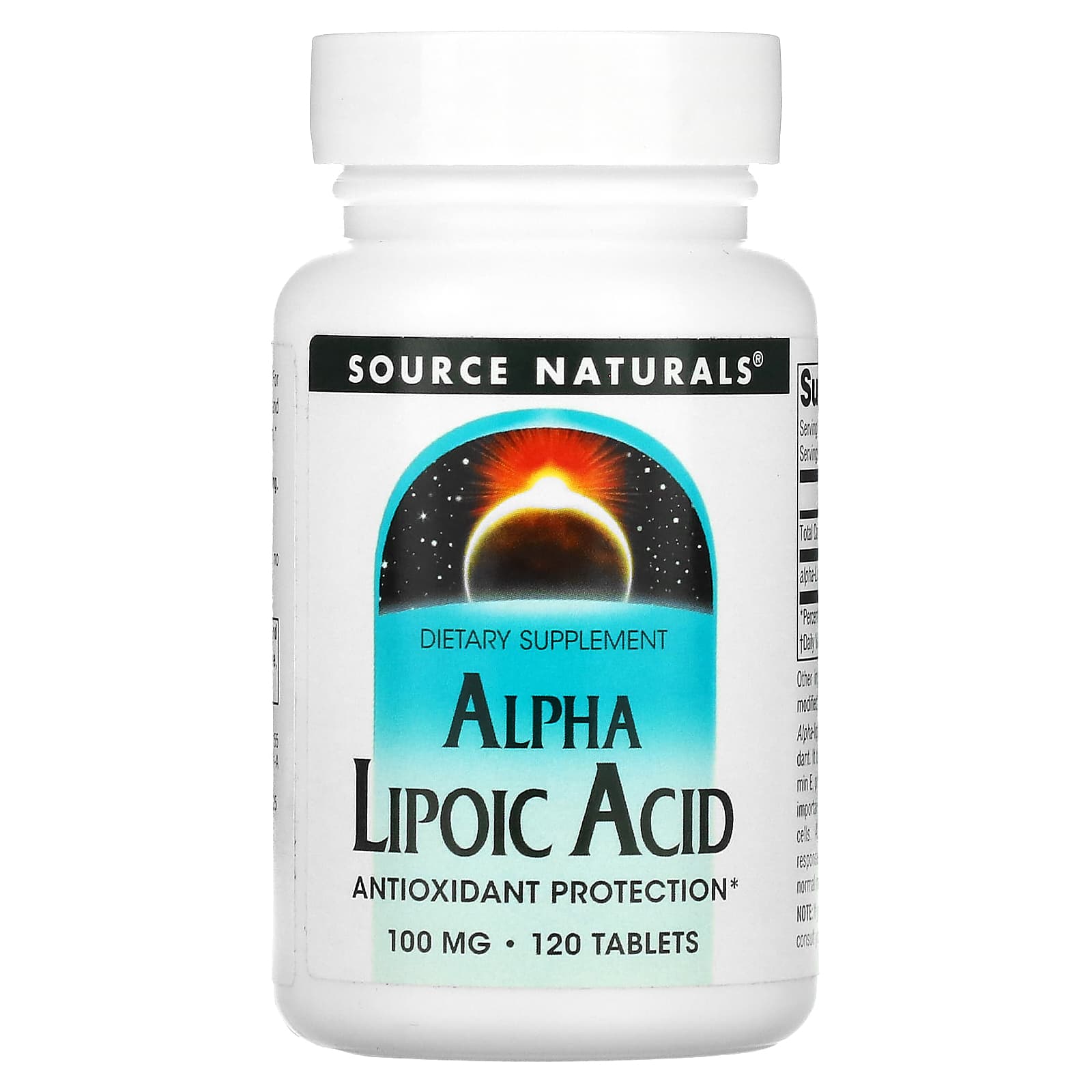 Source Naturals, Alpha Lipoic Acid, 100 mg, 120 Tablets - Image 1