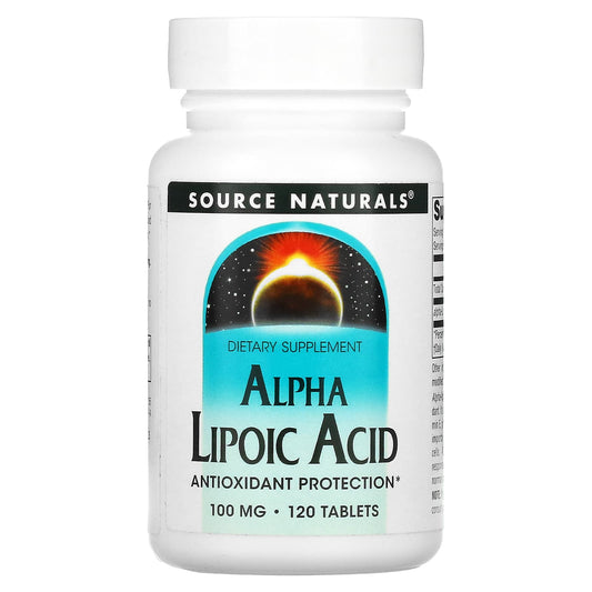 Source Naturals, Alpha Lipoic Acid, 100 mg, 120 Tablets - Image 1