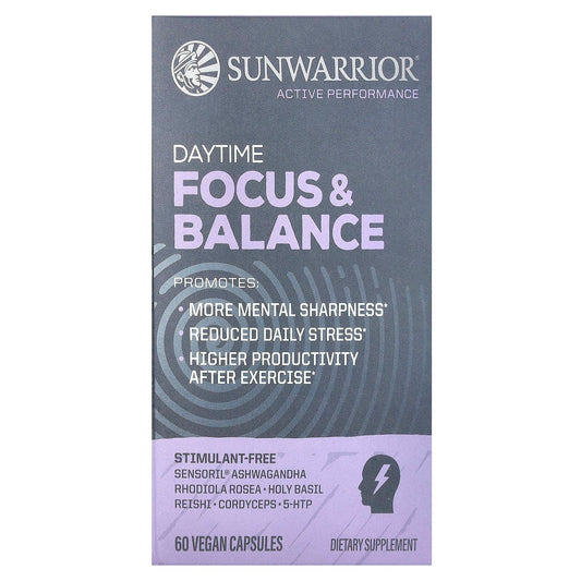 Sunwarrior, Daytime Focus & Balance, 60 Vegan Capsules - Image 1