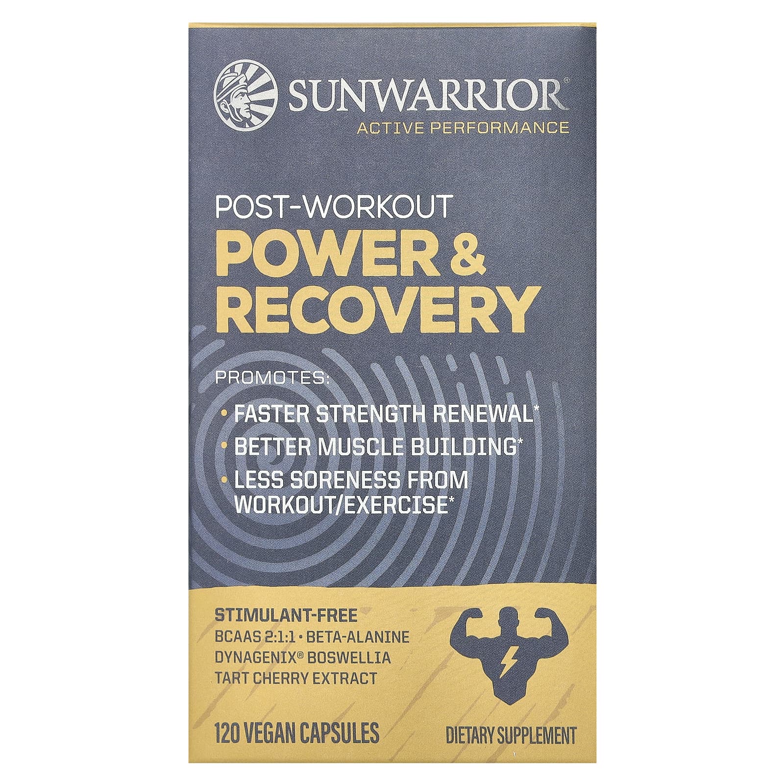 Sunwarrior, Post-Workout, Power & Recovery, 120 Vegan Capsules - Image 1