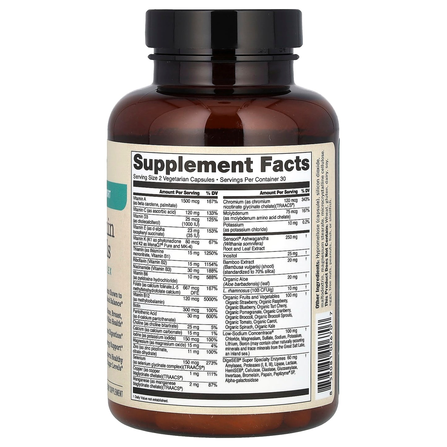 NatureWise, Women's Multivitamin & Minerals, 60 Vegetarian Capsules - Image 2