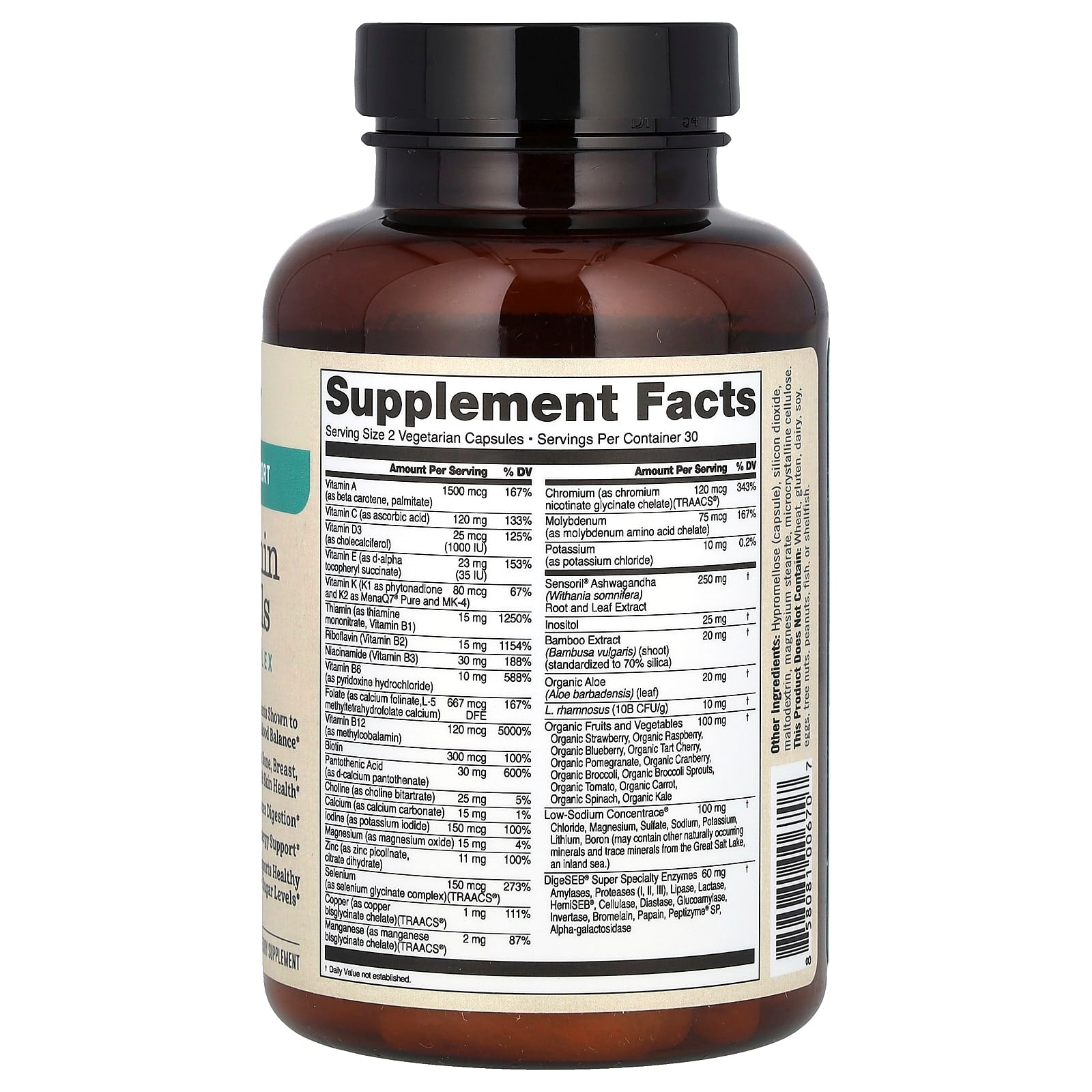 NatureWise, Women's Multivitamin & Minerals, 60 Vegetarian Capsules - Image 2