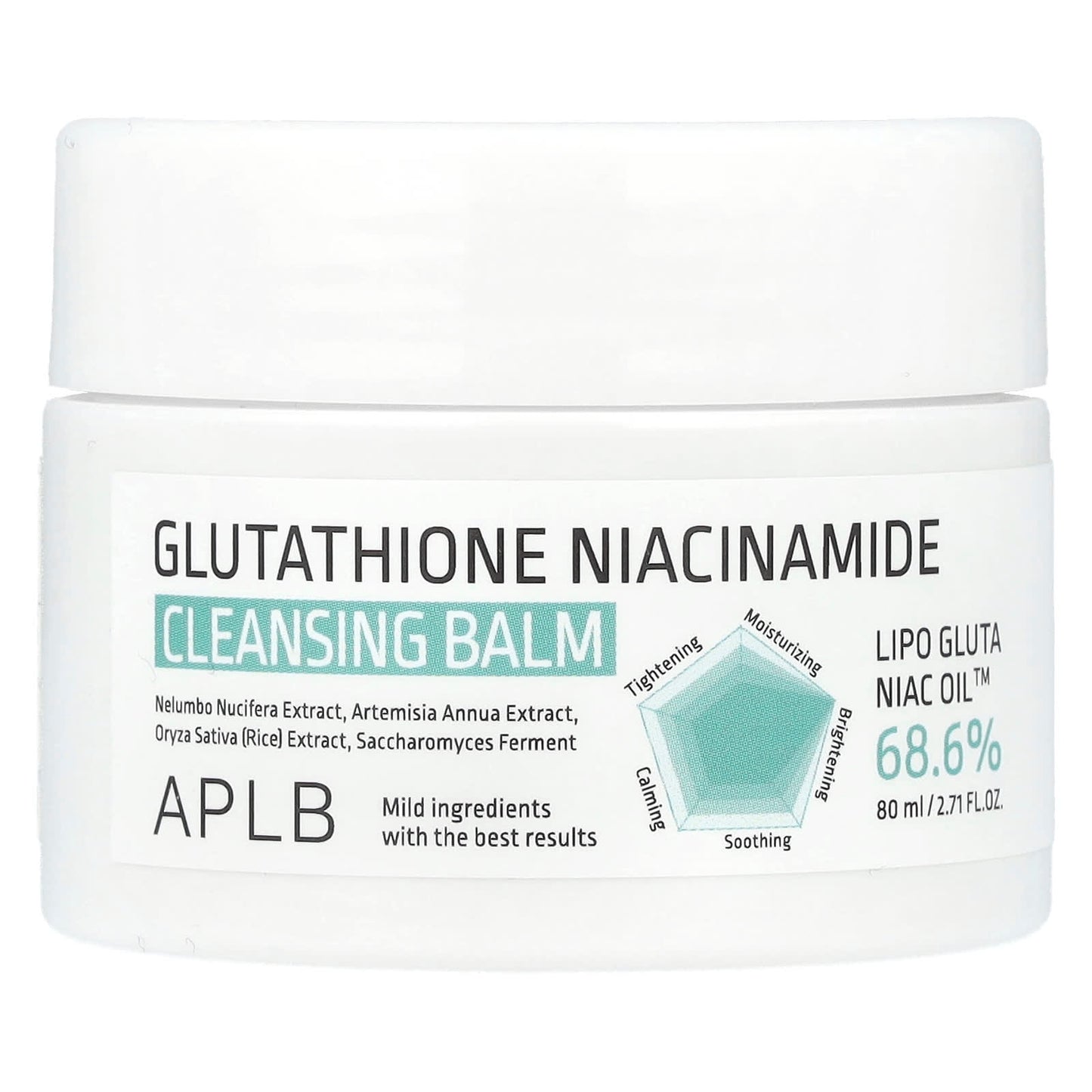 APLB Glutathione Niacinamide Cleansing Balm for Glowing Skin, 2.71 fl oz - Image 1