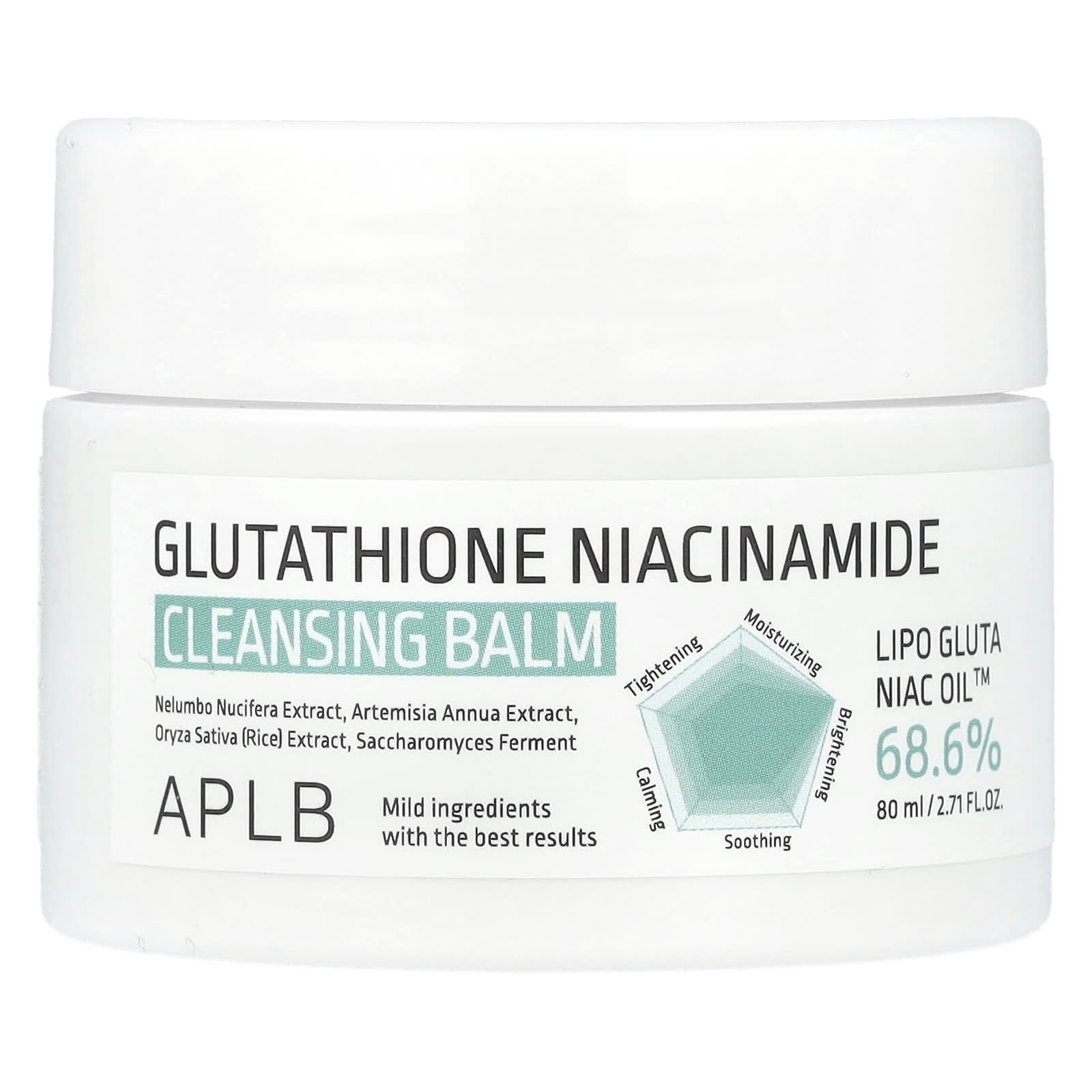 APLB Glutathione Niacinamide Cleansing Balm for Glowing Skin, 2.71 fl oz - Image 1