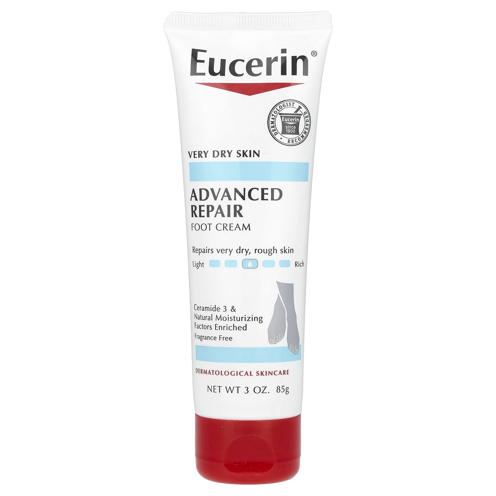 Eucerin Advanced Repair Foot Cream, Fragrance-Free, 3oz - Image 1