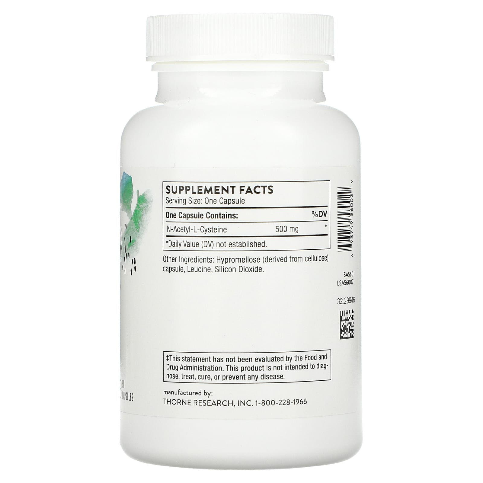 Thorne, NAC, 90 Capsules (500 mg per Capsule) - Image 2