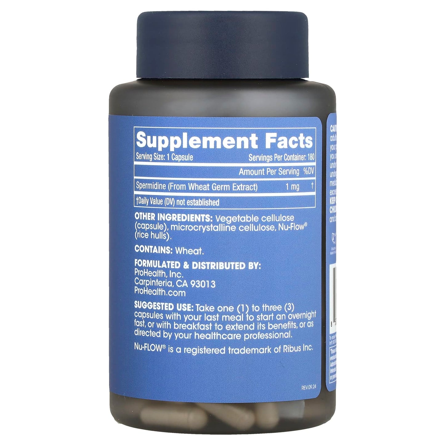 ProHealth Longevity, Pure Spermidine, 1 mg, 180 Capsules - Image 2