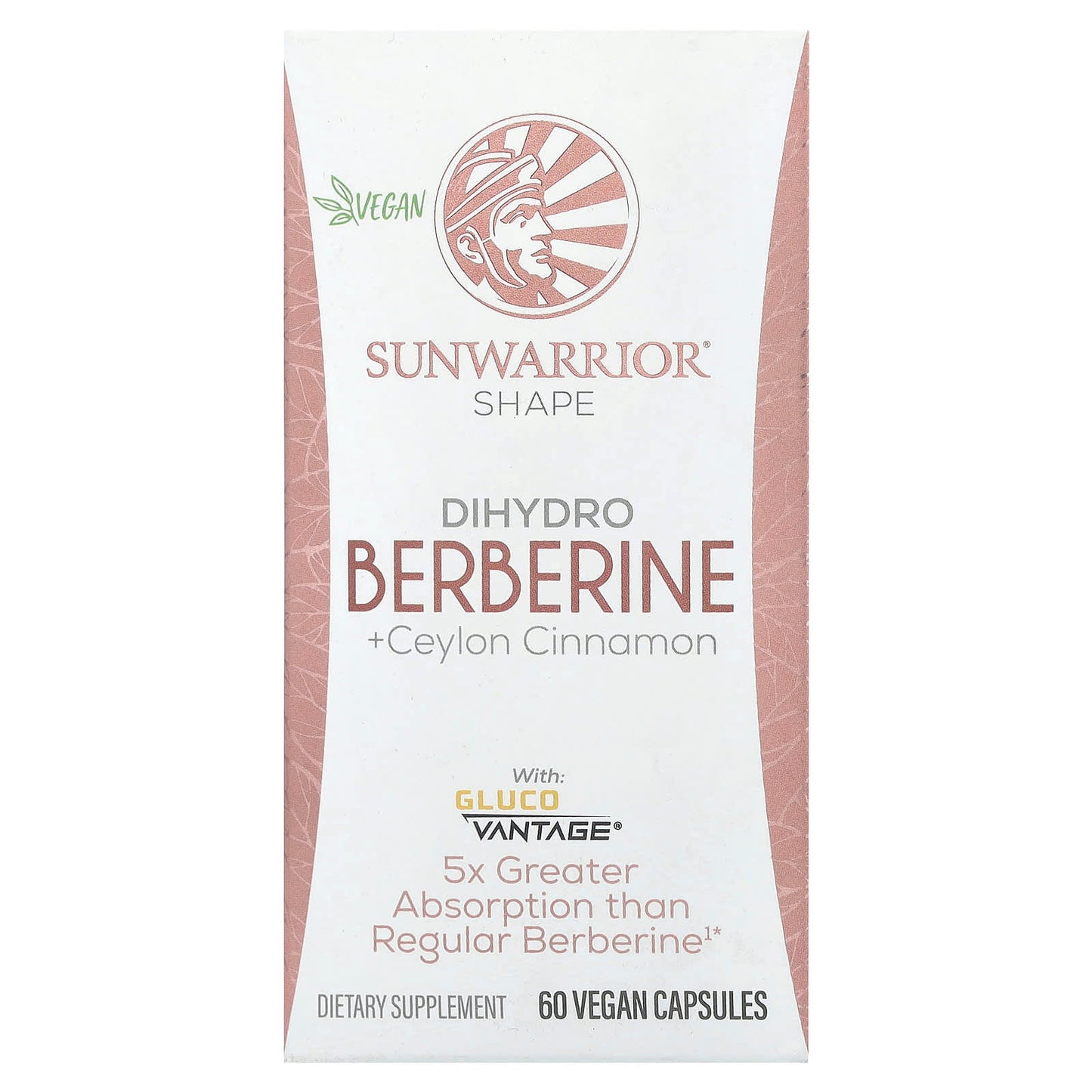 Sunwarrior, Shape, Dihydro Berberine + Ceylon Cinnamon, 60 Vegan Capsules - Image 1
