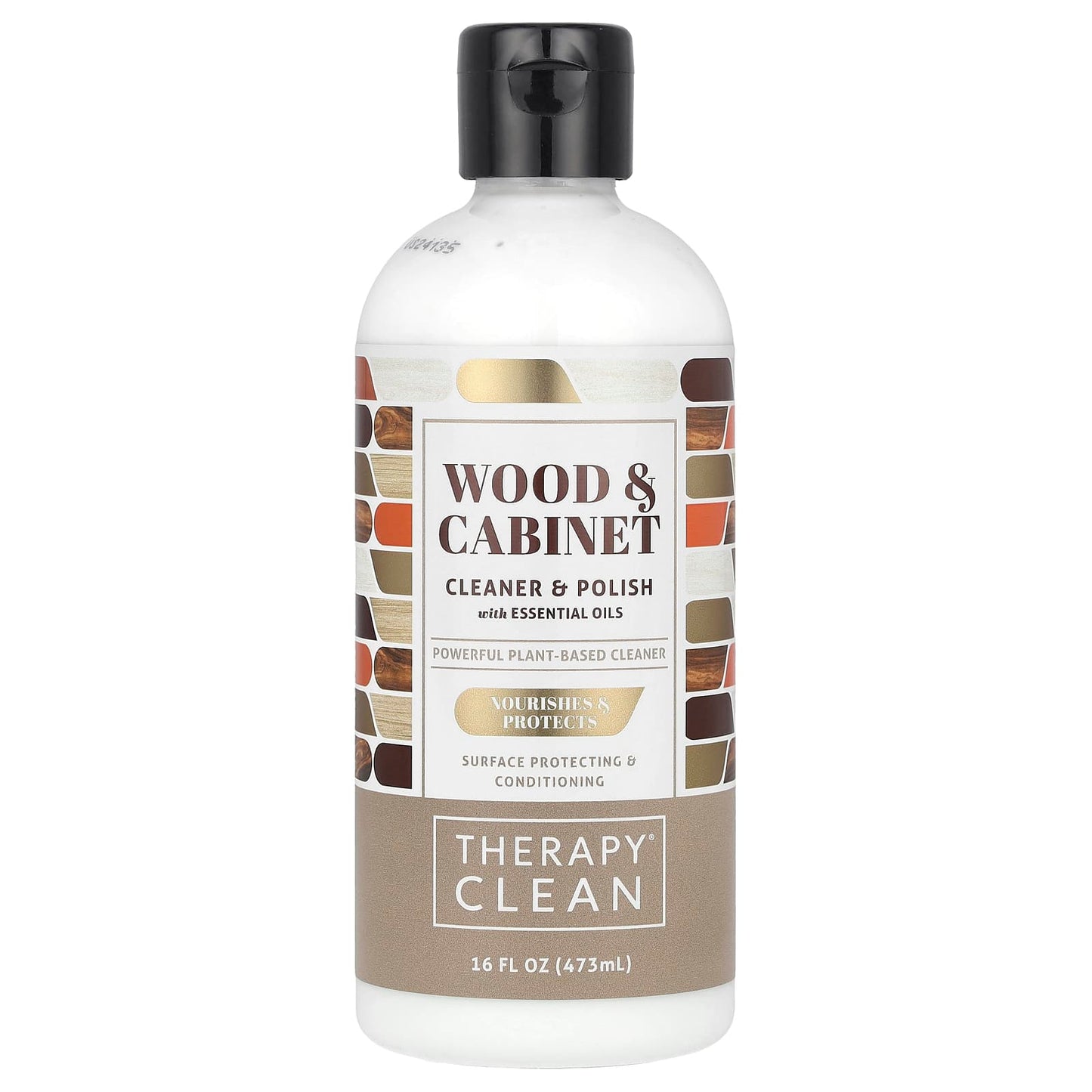Therapy Clean, Wood & Cabinet, Cleaner & Polish with Essential Oils, 16 fl oz (473 ml) - Image 1