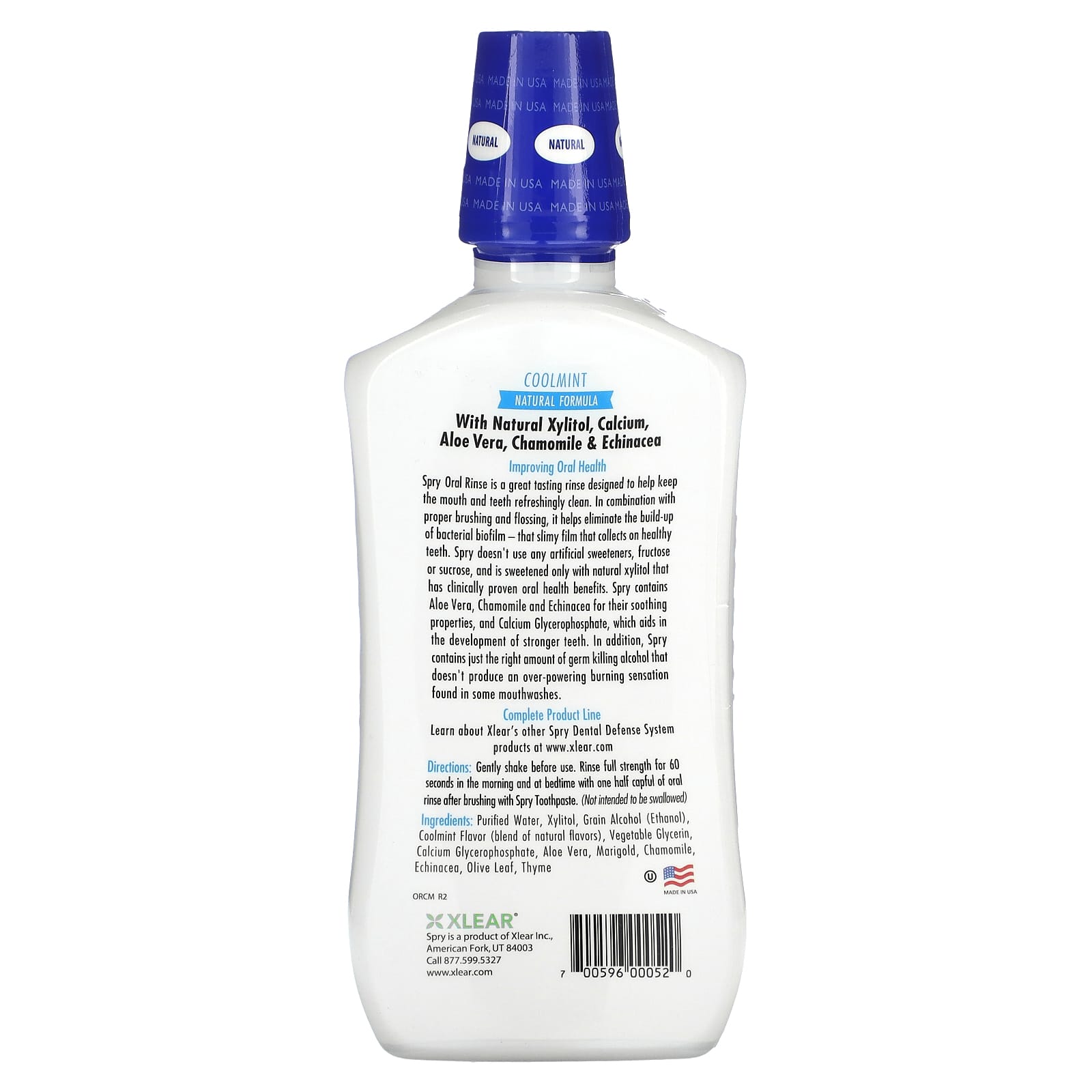 Xlear, Spry, Oral Rinse, Natural Coolmint, 16 fl oz (473 ml) - Image 2
