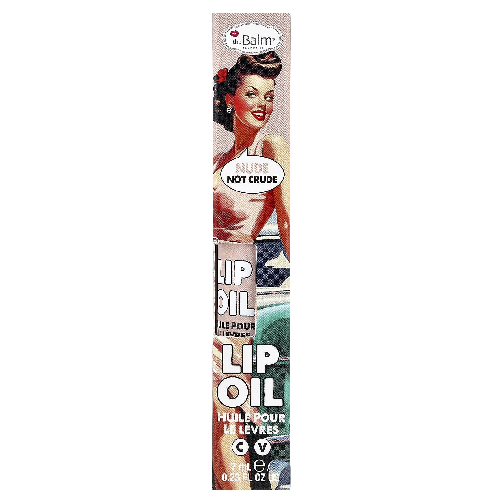 theBalm Cosmetics, Lip Oil, Nude Not Crude, 0.23 fl oz (7 ml) - Image 2