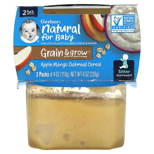 Natural Baby Cereal for 2nd Foods, 2 Pack, 4 oz Each | Gerber - Image 1