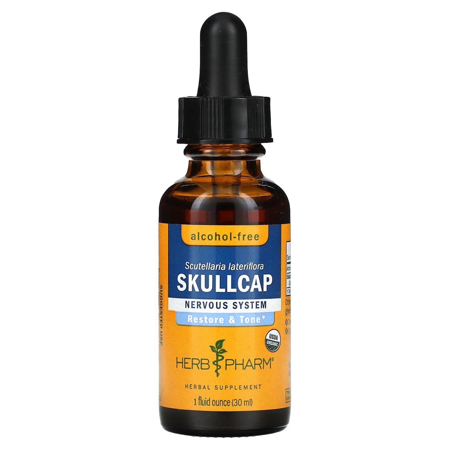 Herbal Relaxation with Herb Pharm USDA Organic Skullcap - Image 1