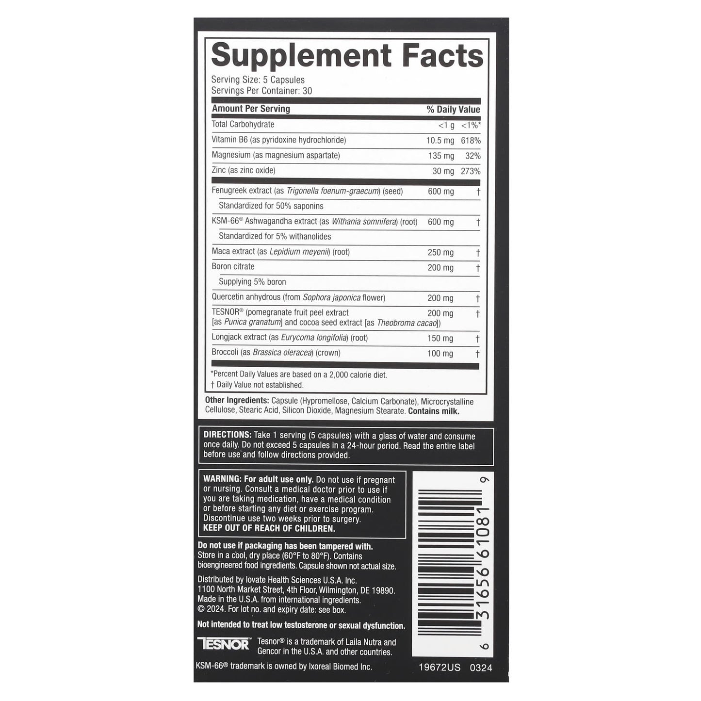 MuscleTech, AlphaTest™ Extreme, 150 Capsules - Image 2