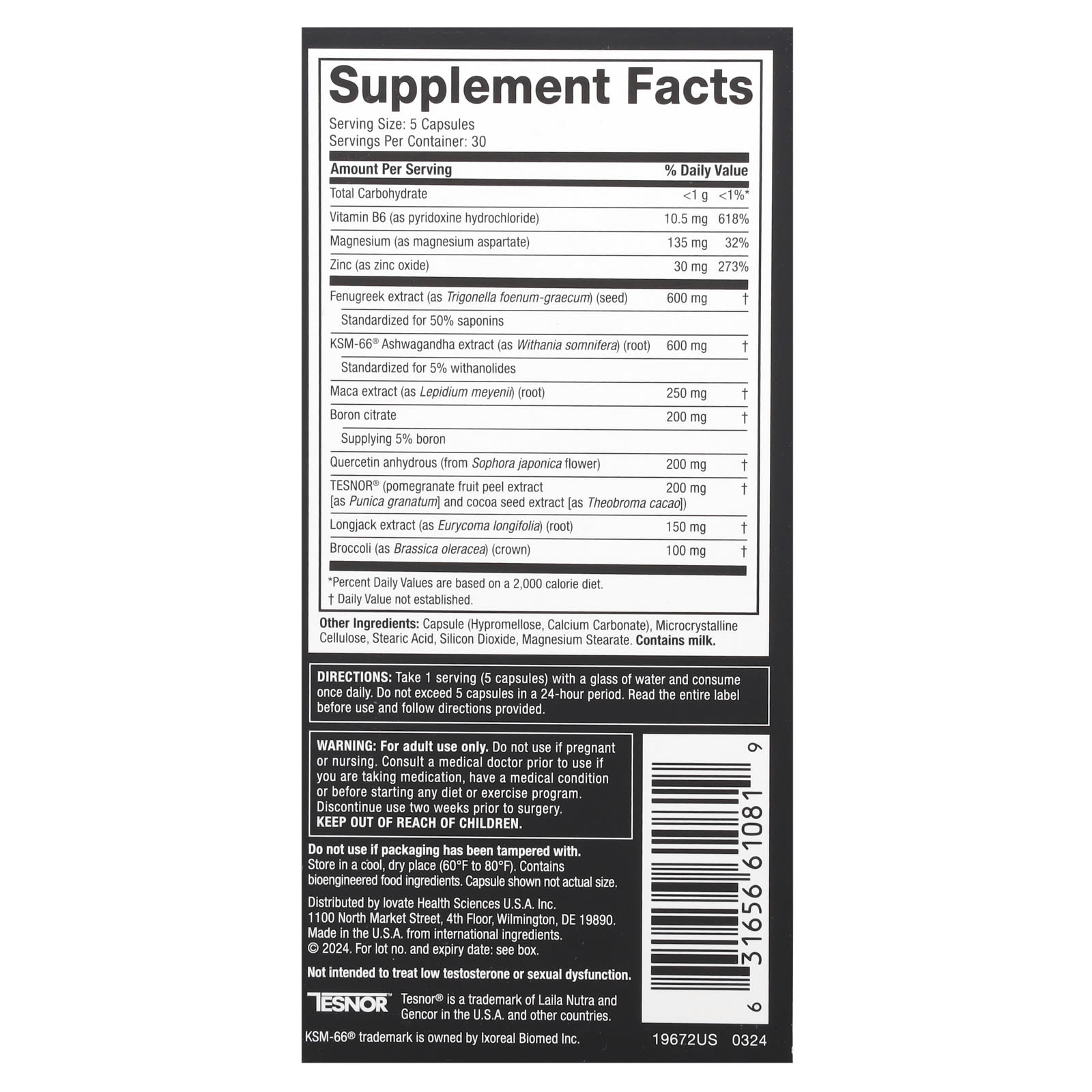MuscleTech, AlphaTest™ Extreme, 150 Capsules - Image 2