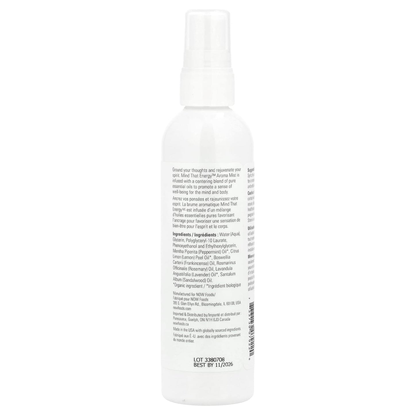 NOW Foods, Essential Oils, Mind That Energy™ Aroma Mist, 4 fl oz (118 ml) - Image 2