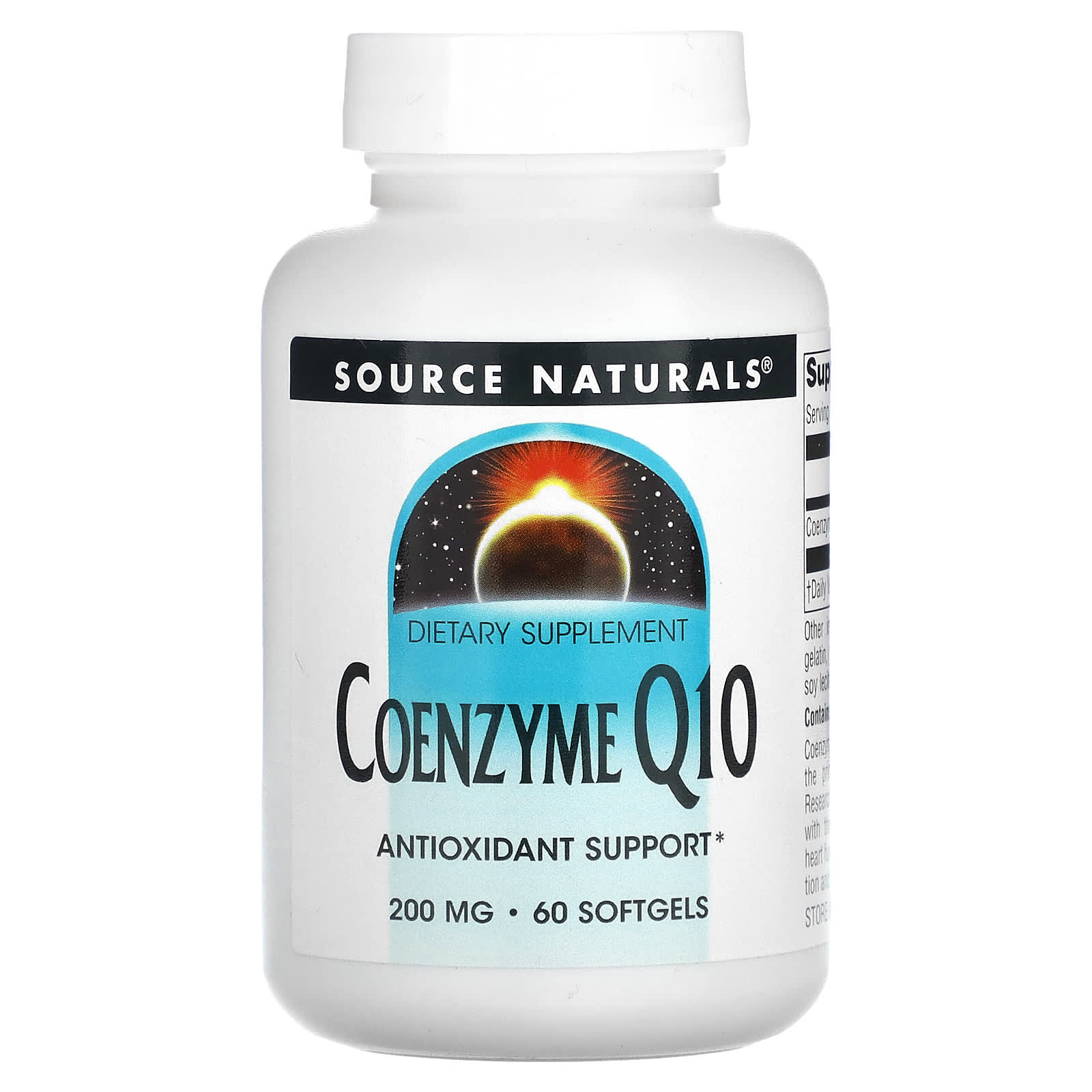 Source Naturals, Coenzyme Q10, 200 mg, 60 Softgels - Image 1