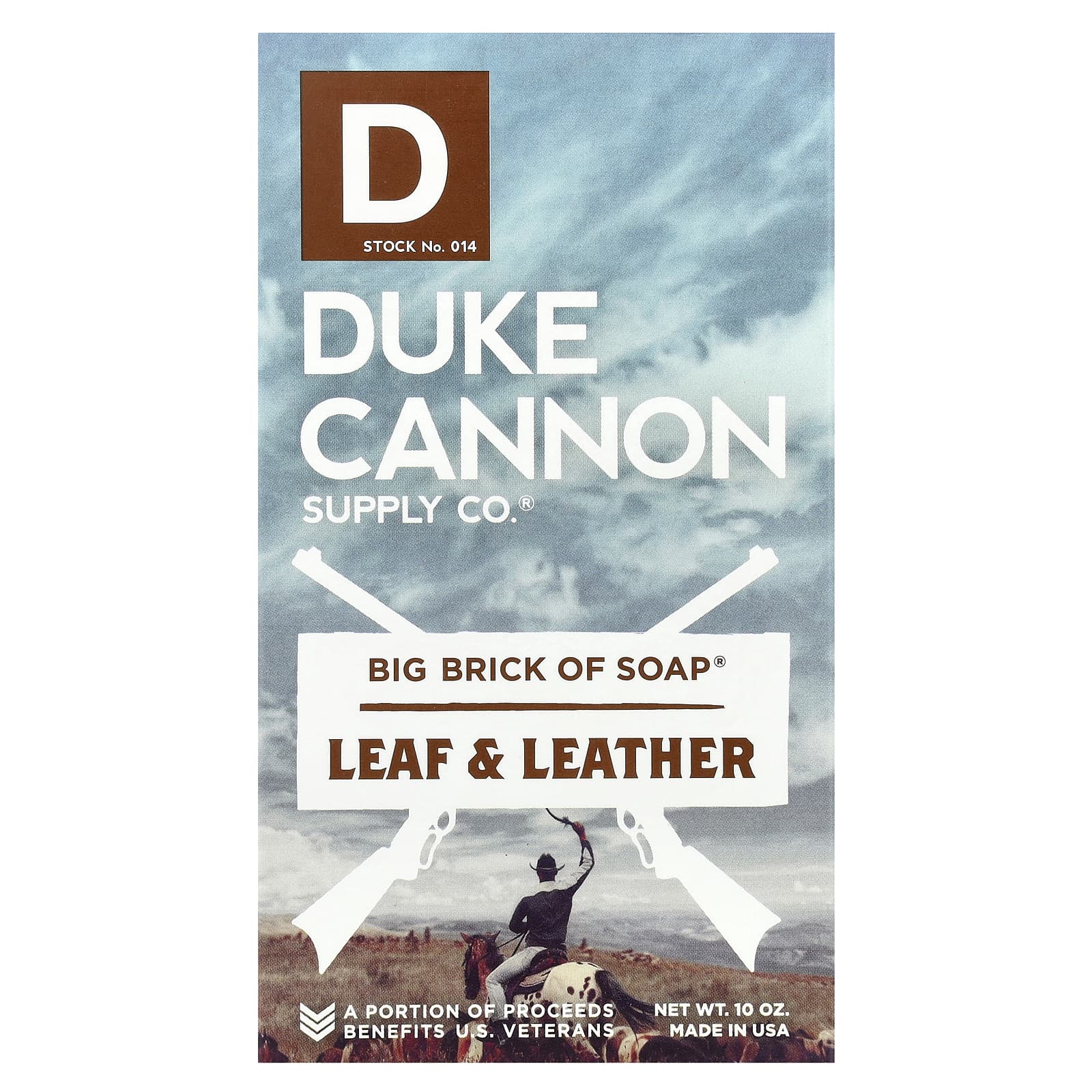 Traditional Leaf & Leather Bar Soap | 10 oz | Handcrafted by Duke Cannon Supply Co. - Image 1