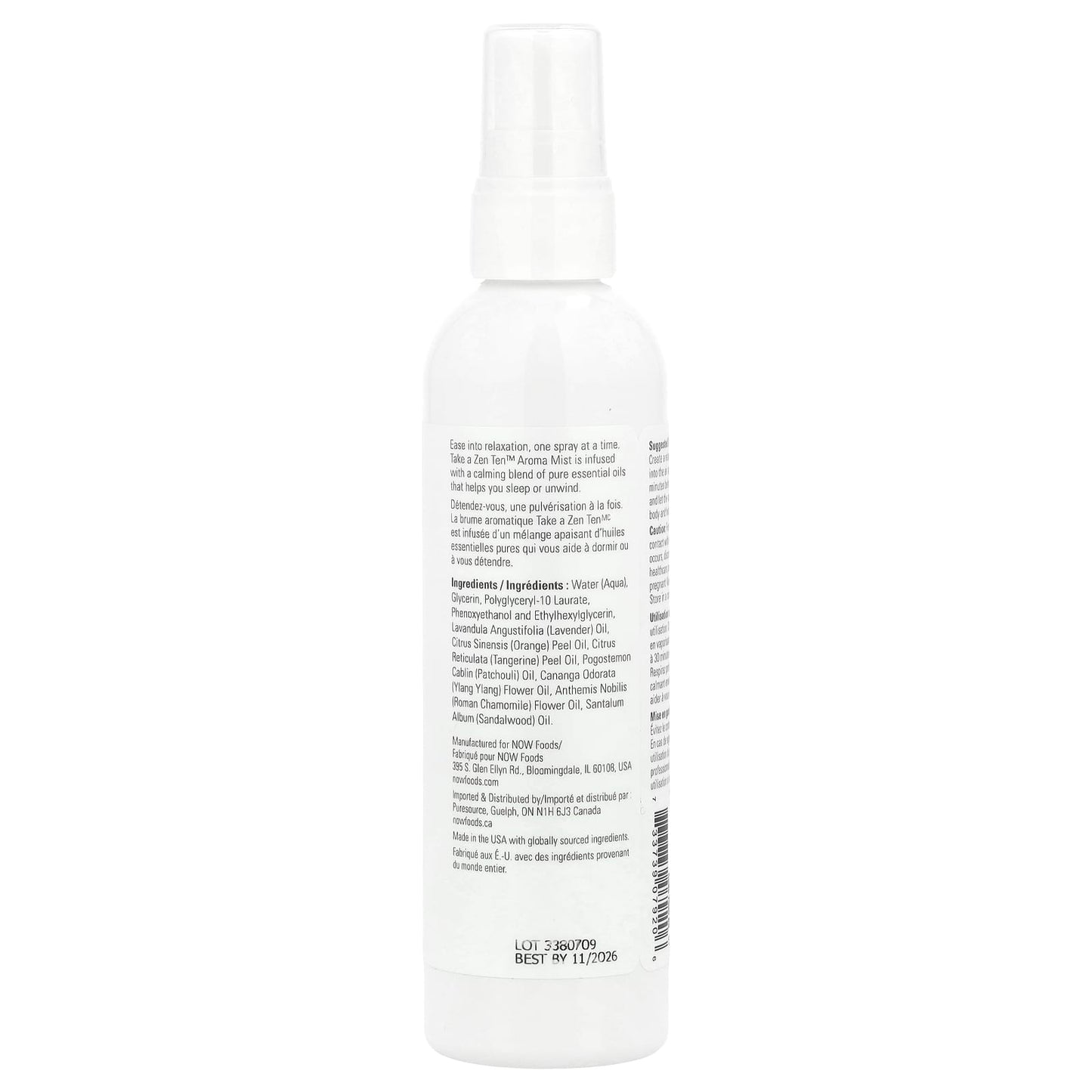 NOW Foods, Essential Oils, Take a Zen Ten™ Aroma Mist, 4 fl oz (118 ml) - Image 2