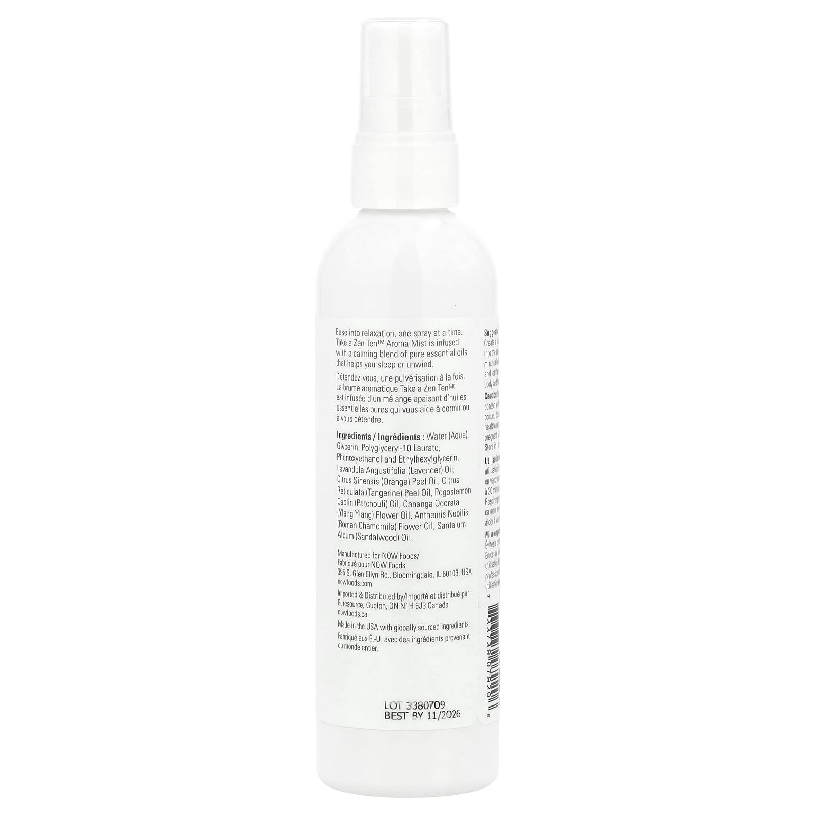 NOW Foods, Essential Oils, Take a Zen Ten™ Aroma Mist, 4 fl oz (118 ml) - Image 2