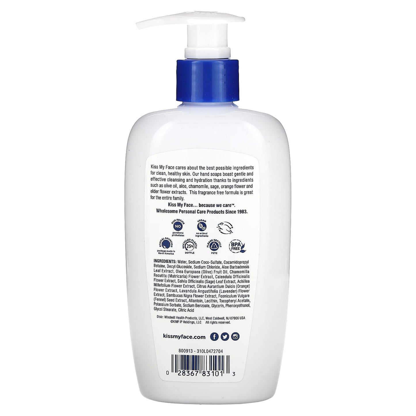 Kiss My Face, Hand Soap, Fragrance Free, 9 fl oz (266 ml) - Image 2