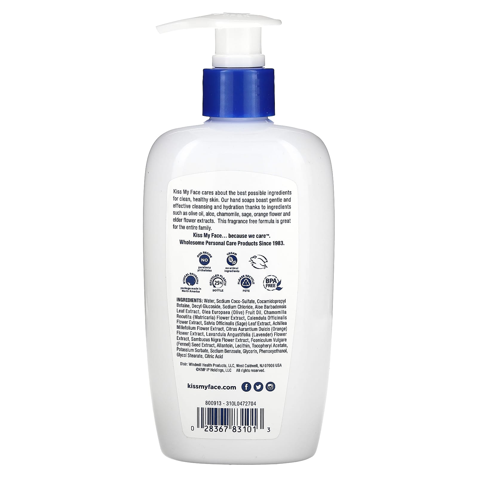 Kiss My Face, Hand Soap, Fragrance Free, 9 fl oz (266 ml) - Image 2