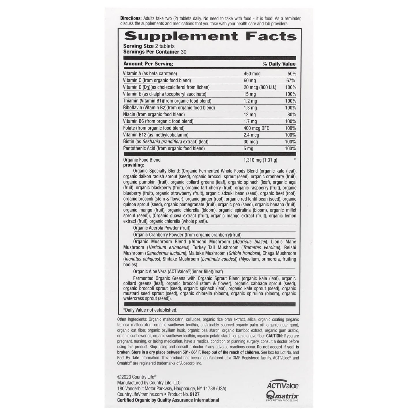 Country Life Women's Fermented Multivitamin, 60 Tablets - Image 2