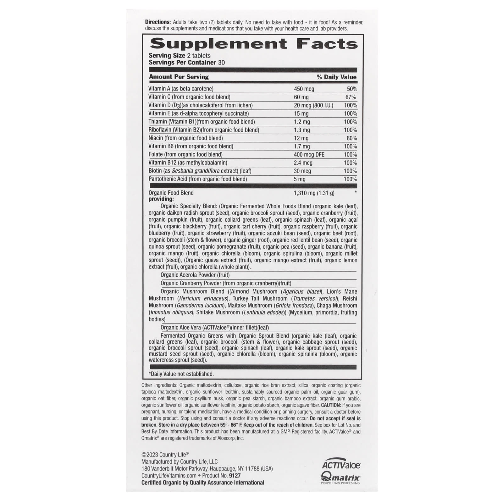Country Life Women's Fermented Multivitamin, 60 Tablets - Image 2