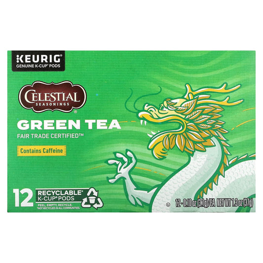 Celestial Seasonings Green Tea K-Cup Pods, 12 Count, 0.1 oz Each - Image 1