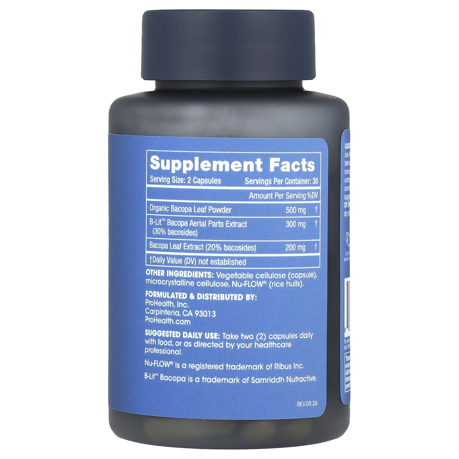 ProHealth Longevity, Full Spectrum Bacopa, 60 Capsules - Image 2