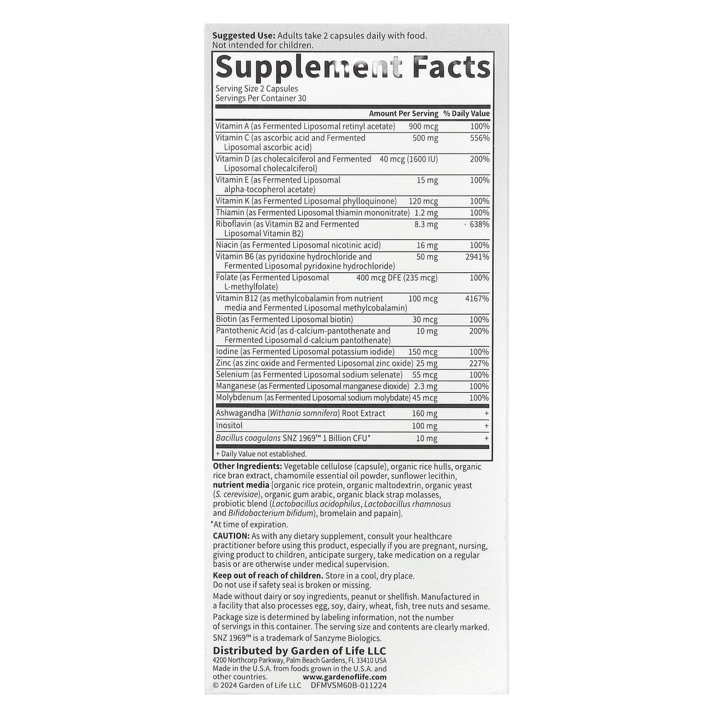 Dr. Formulated Multi+, Stress & Mood Support Supplement, 60 Capsules - Image 2