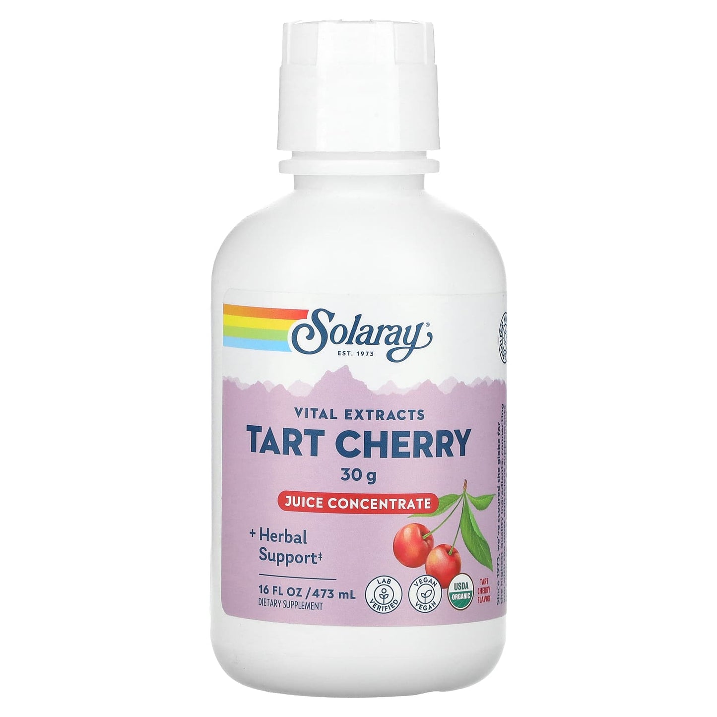 Solaray, Vital Extracts, Juice Concentrate, Tart Cherry, 30 g, 16 fl oz (473 ml) - Image 1
