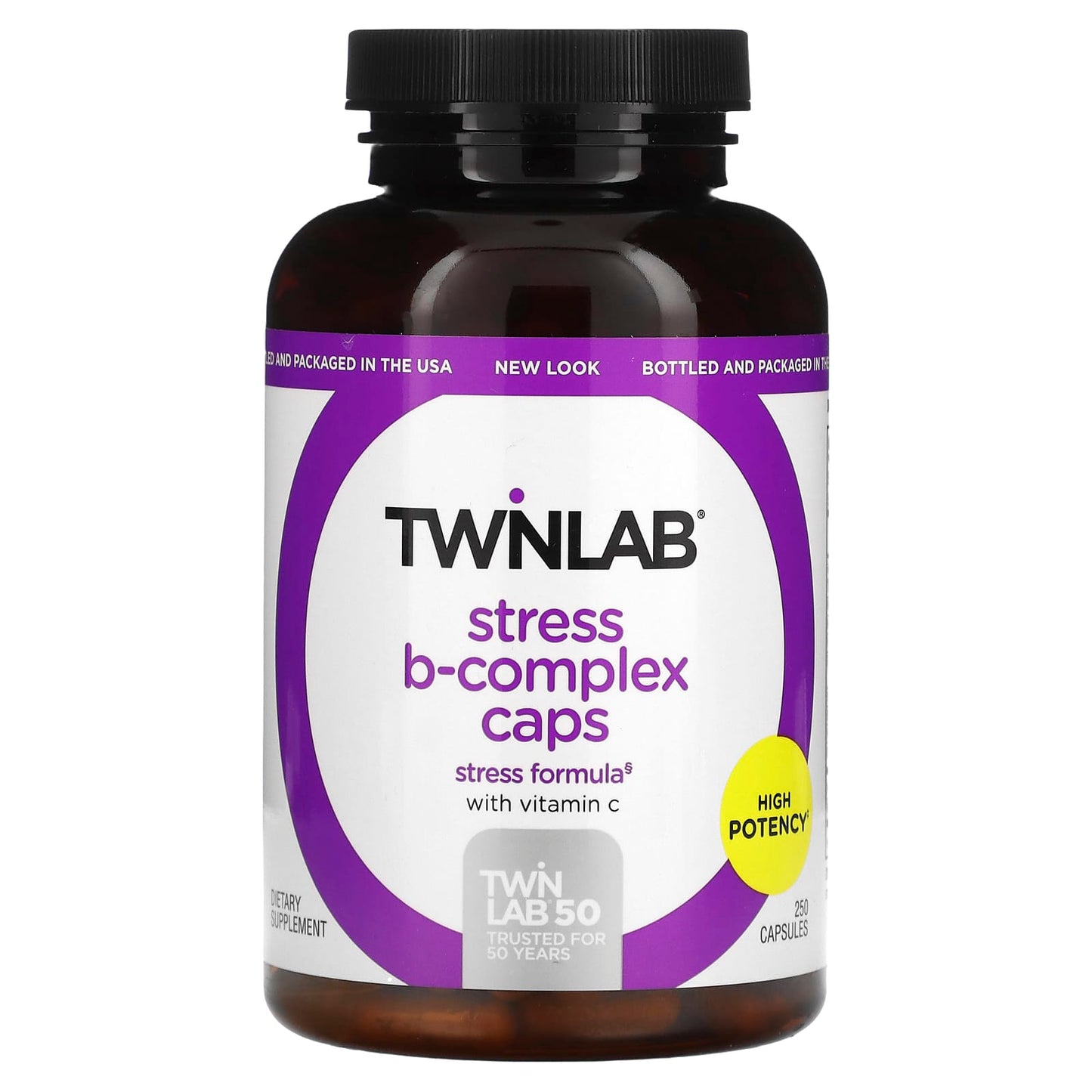 Twinlab, Stress B-Complex Caps, 250 Capsules - Image 1